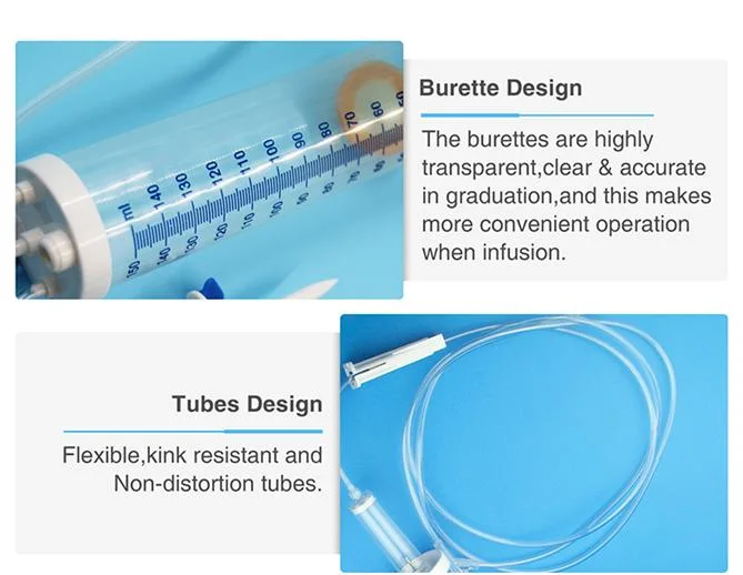 100ml 150ml Children Medical Disposable Pediatric IV Infusion Set with Burette