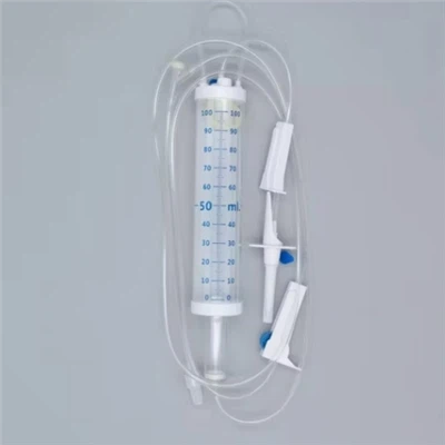 Set Infus Buret Sekali Pakai Dengan Jarum