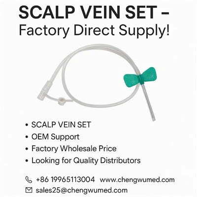 Vena kulit kepala set luer slip luer lock
