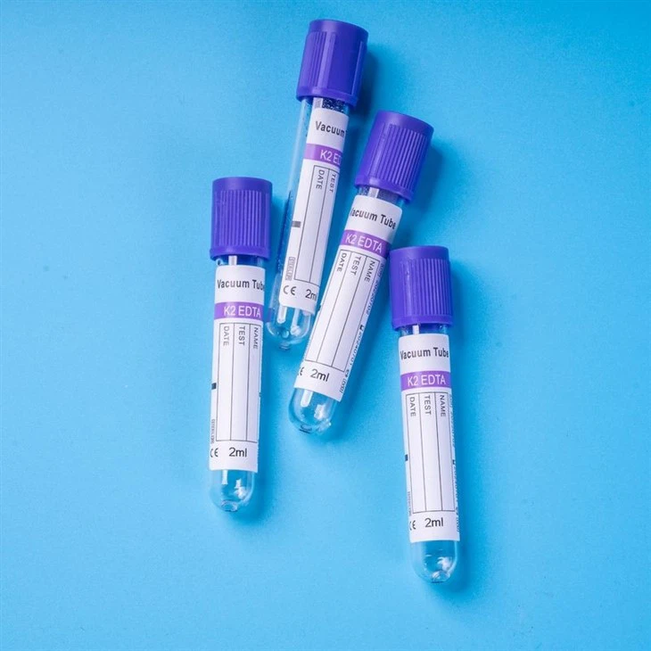 Vacuum Blood Collection Tube Purple Top PET/Glass Tube With EDTA